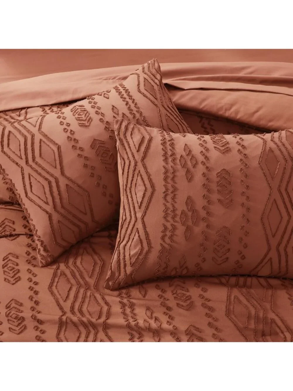 Cozy Autumn Leaf Tufted Boho Comforter Set - 7 Piece Full Size Bedding Ensemble